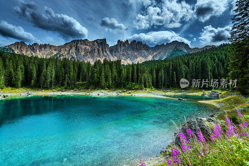 爱抚湖- Karersee, Trentino-Alto Adige，意大利